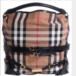 Authentic Burberry Bridle Canvas Check Bag